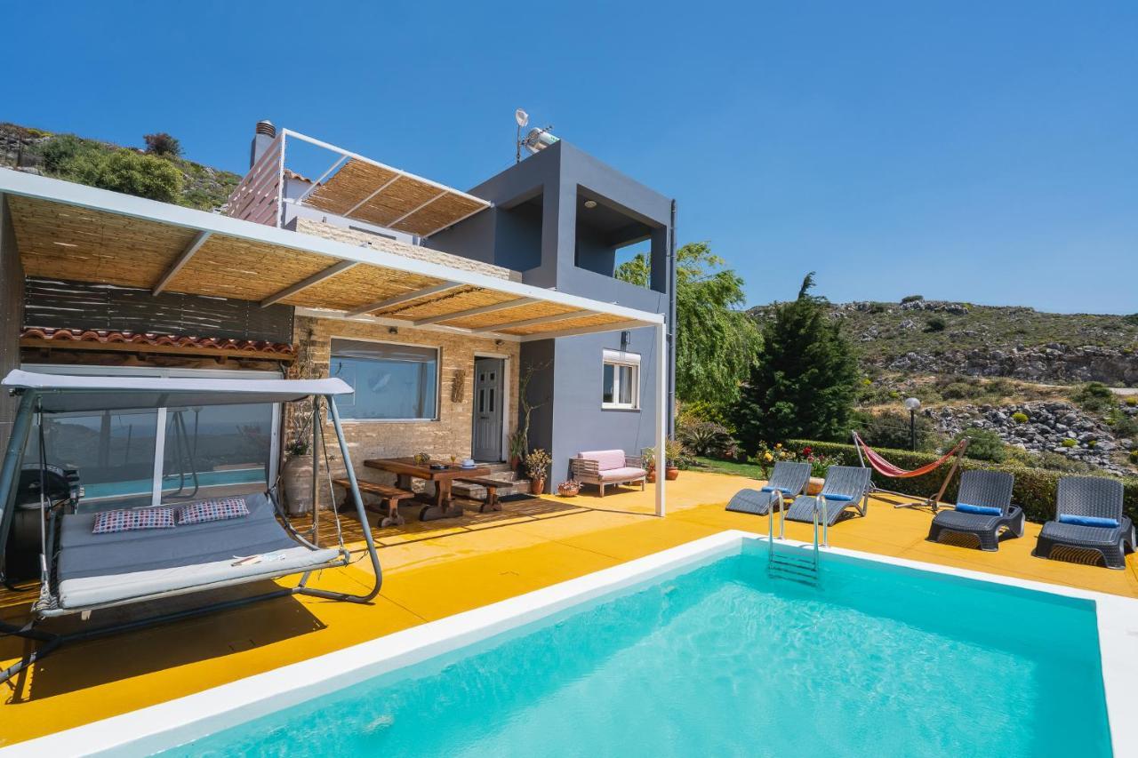 Seaview Villa Mirthios Panorama With Private Swimming Pool And Bbq! Plakias Buitenkant foto
